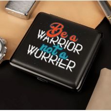 Be a Warrior Not a Worrier 20 siqaret üçün metal qutu